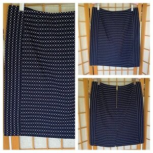 Tommy Hilfiger Navy Print Skirt SZ 6 NWT